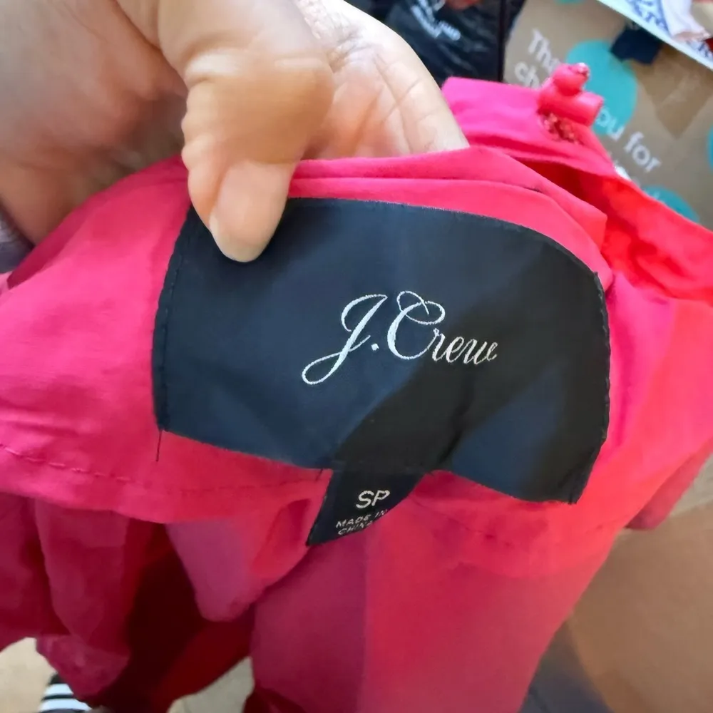 J.Crew Poppy Pink Perfect Rain Jacket - Image 4