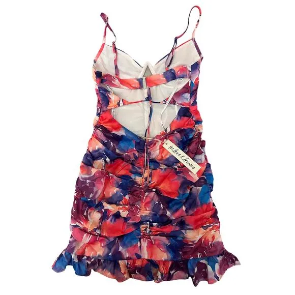 For Love & Lemons Natasha Mini Dress Size‎ XS Brand New Pink Purple - Image 7