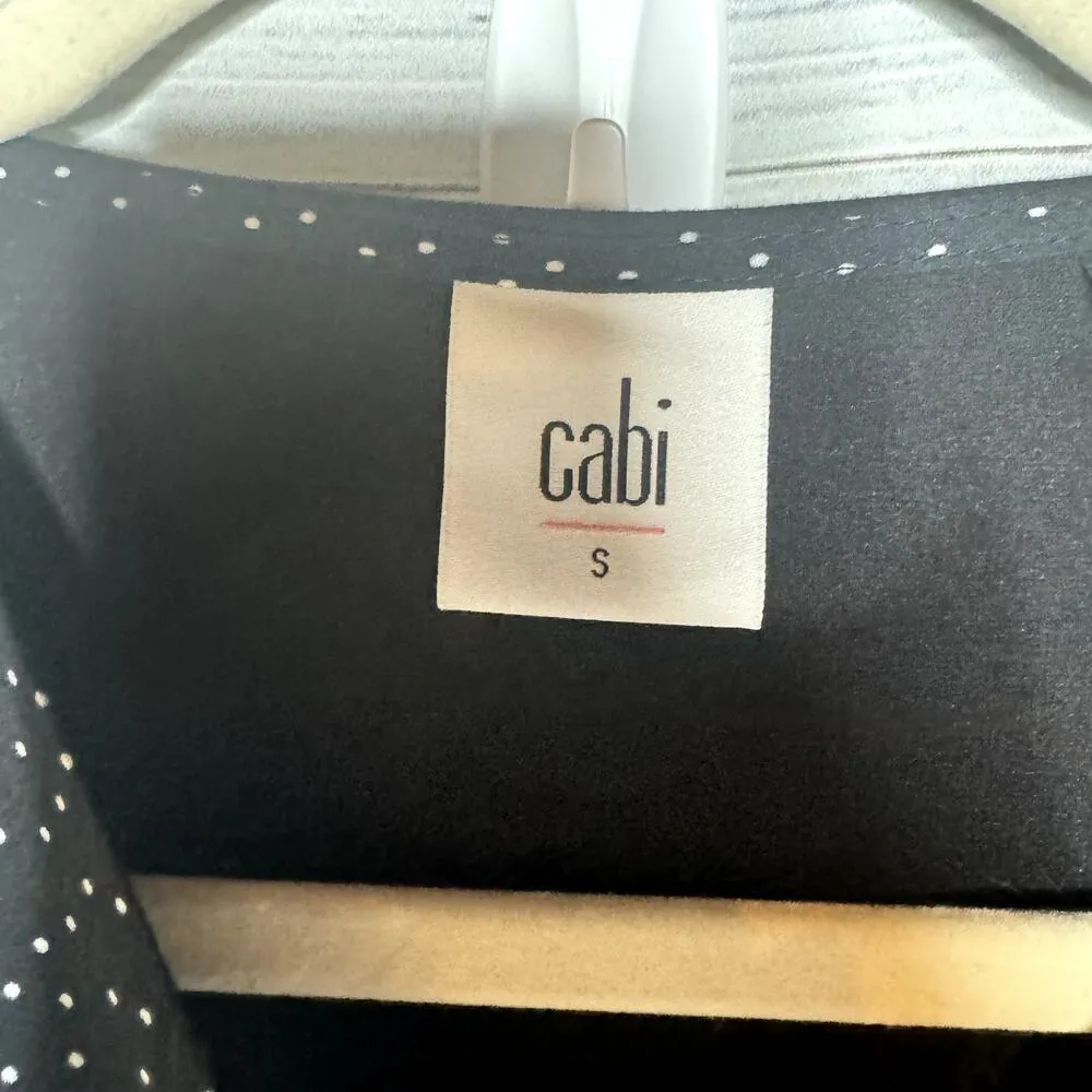 CAbi Limited Edition Disco Wrap Dress 5609 Black Polka Dot Small - Image 3