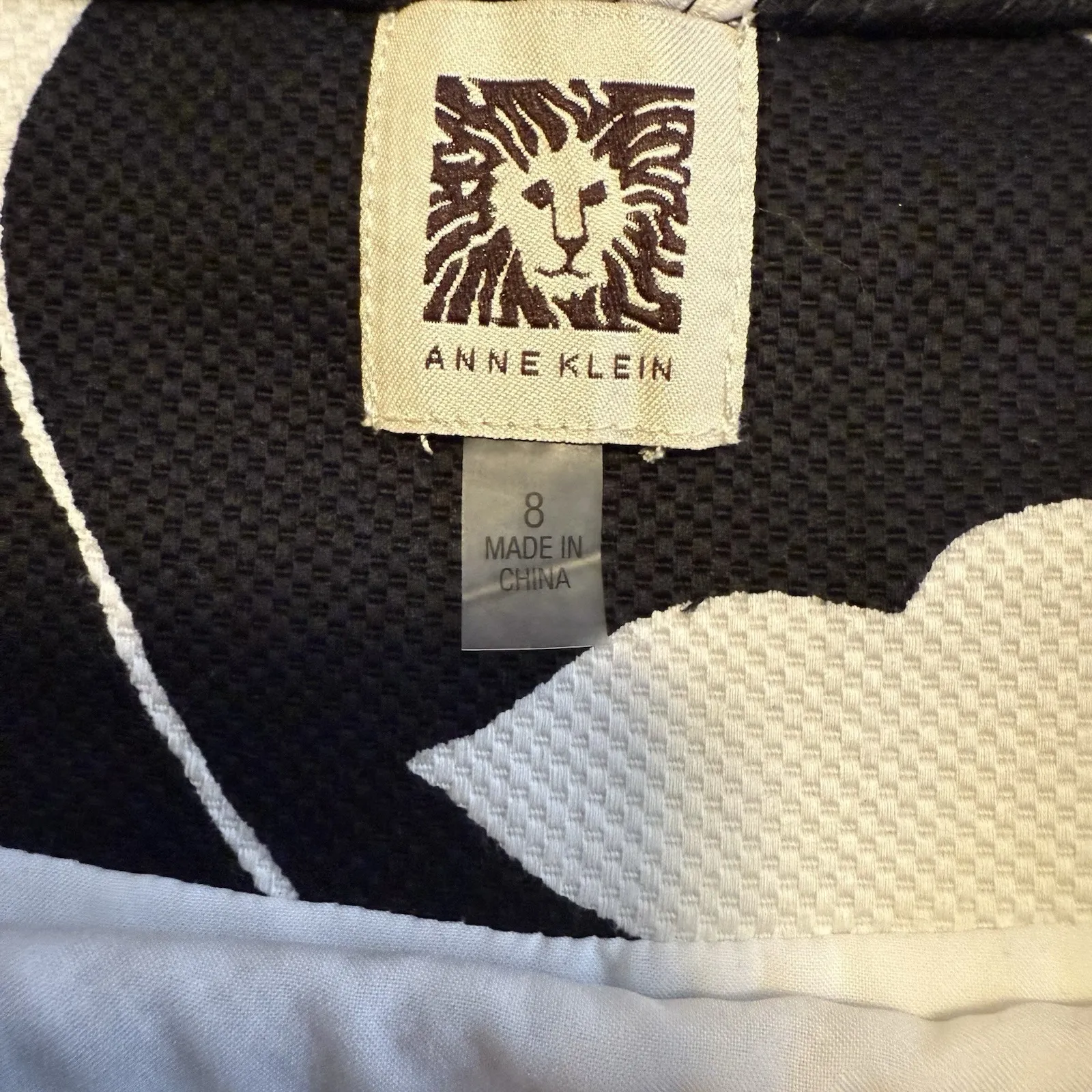 Anne Klein‎ Black/White Print Pique Roll Neck Stretch Knit Dress 10605134 - $119 - Image 8