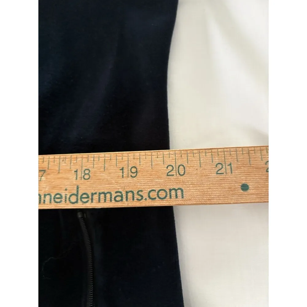 Lauren Ralph Lauren Jacket Womens Large Black Velour Velvet Full Zip Coat - Image 11