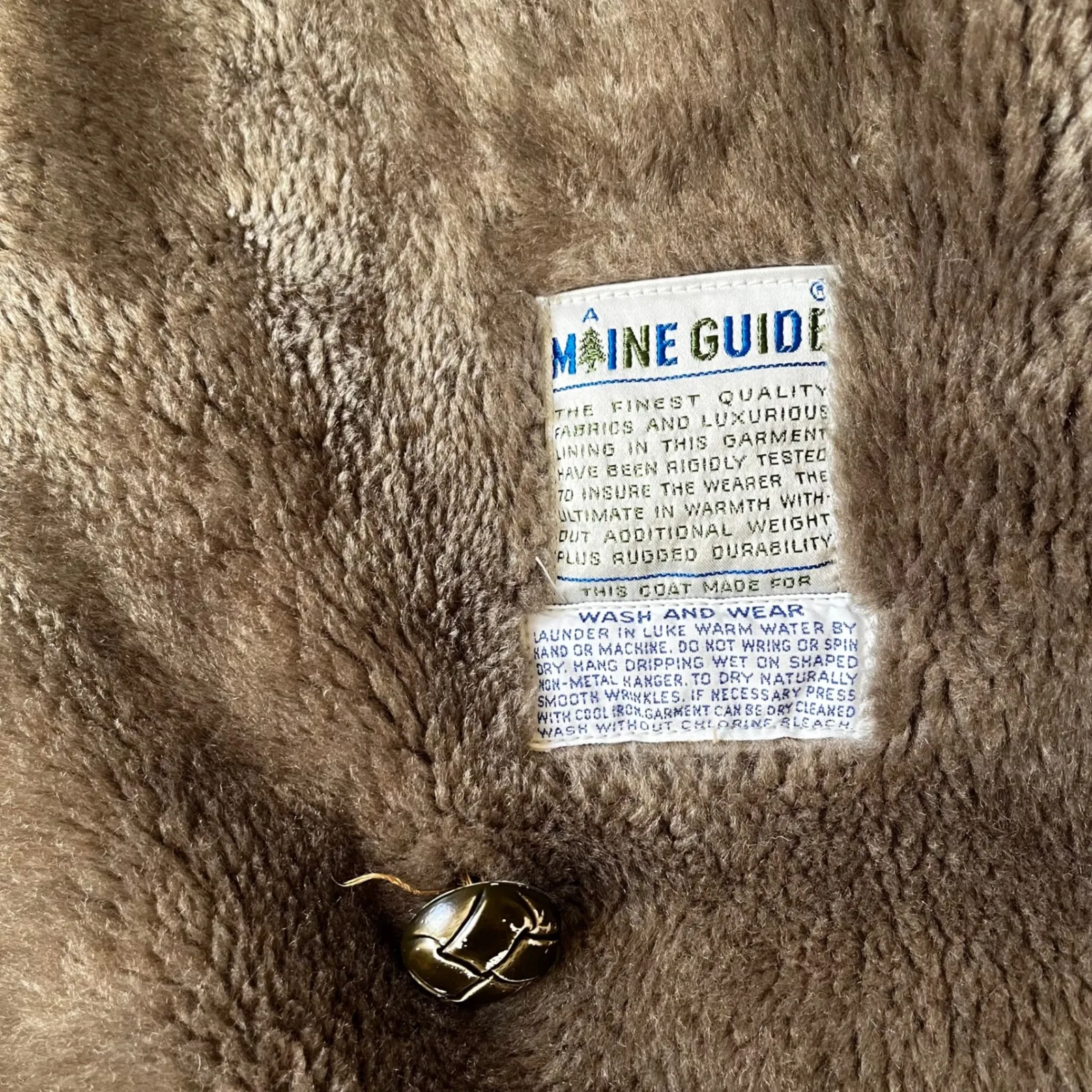 Vintage Maine Guide by Congress Gray Coat with Faux Fur Lining Sz 40 Made in USA Tan Size L - Image 10