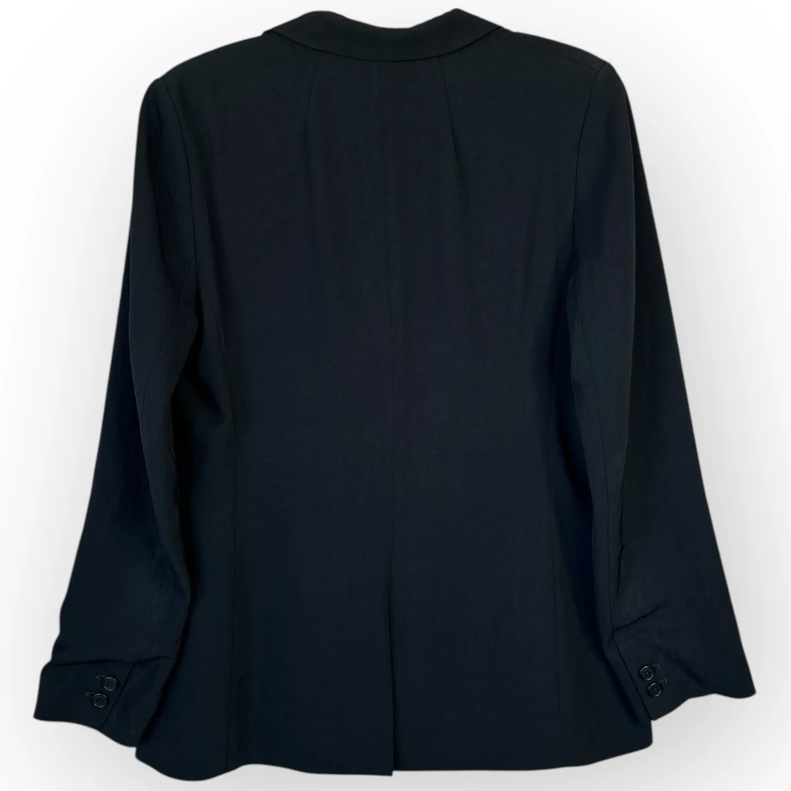 J. CREW 365 Double Breast Blazer Japanese Weave Jacket Work Career Black Size 8 - Image 4