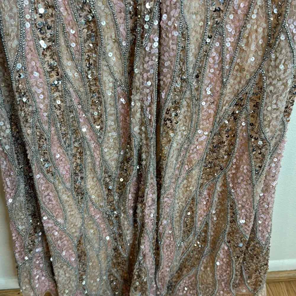 Mac Duggal One-Shoulder fully embellished sequin Sequin Gown dress size 16 4982 - Image 8