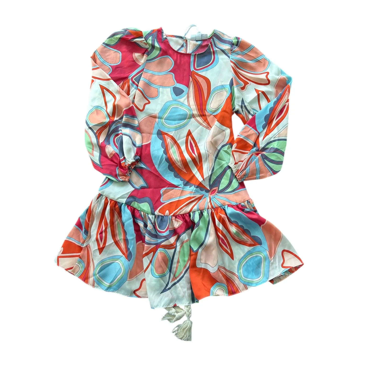 Alexis For Target Dress Mixed Floral Long Sleeve Rope
Belt Tiered NWT XS - Image 2