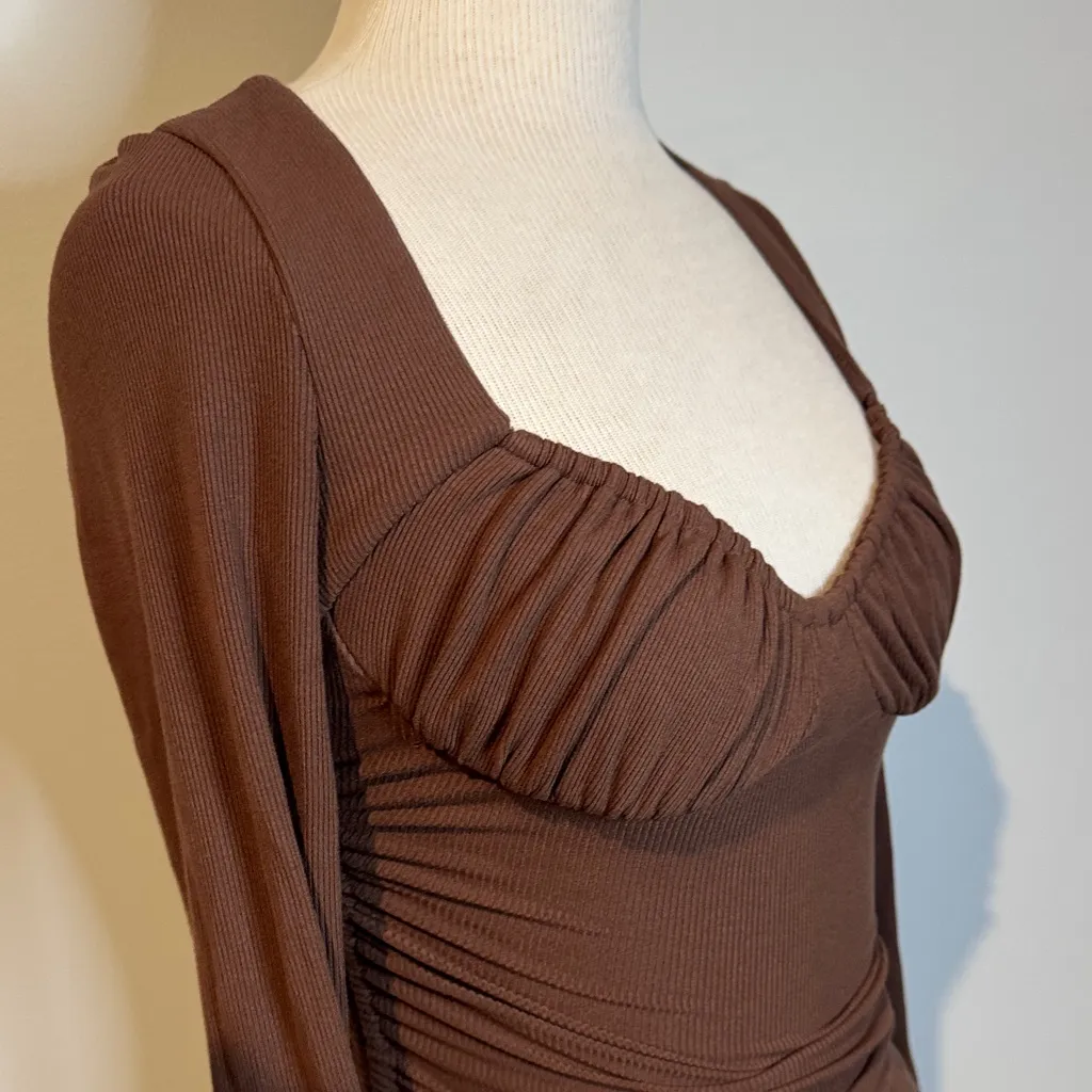 Princess Polly Brown Midi Dress - Image 4
