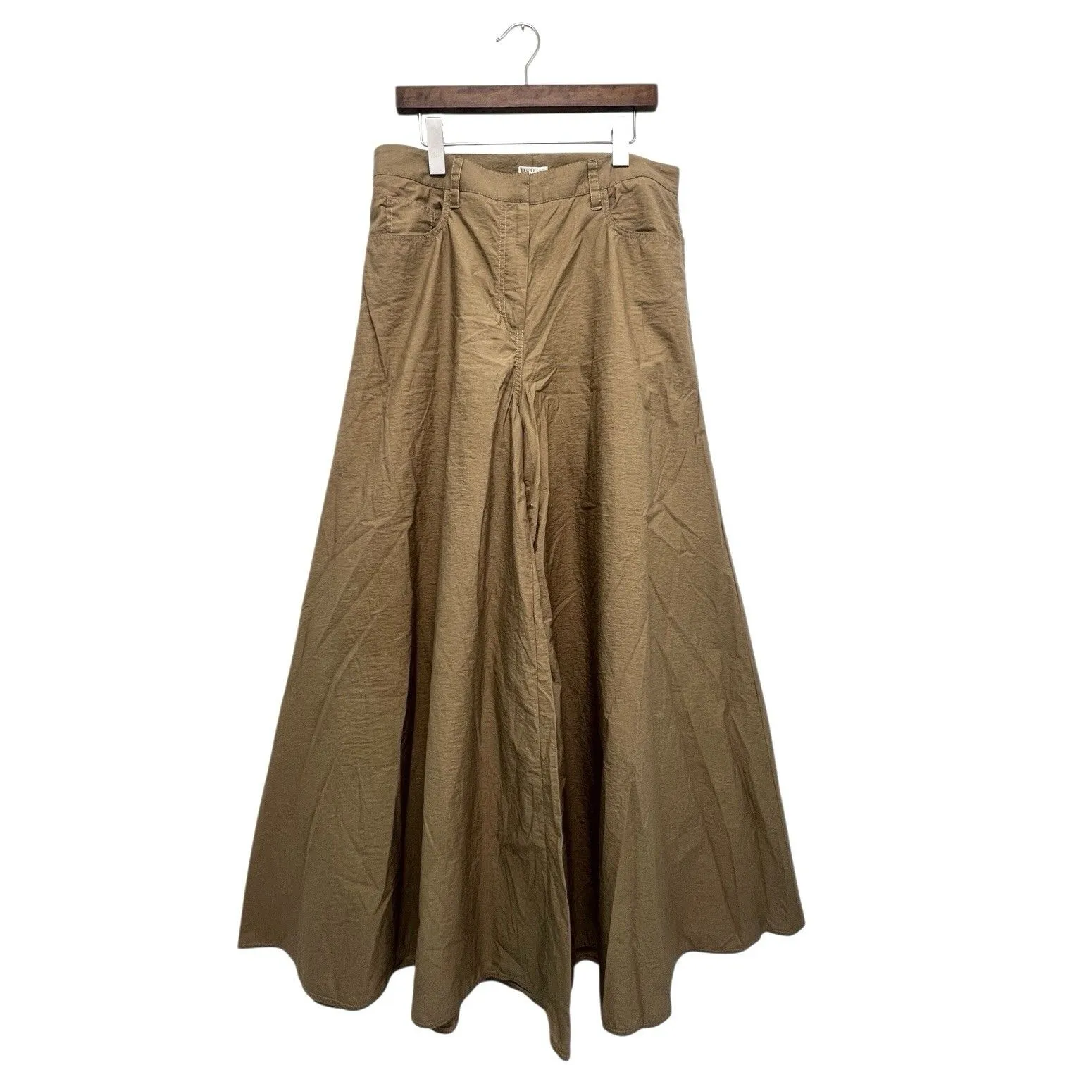 BRUNELLO CUCINELLI Exaggerated Wide Leg Palazzo Trouser Pants Brown Size US 8 - Image 2