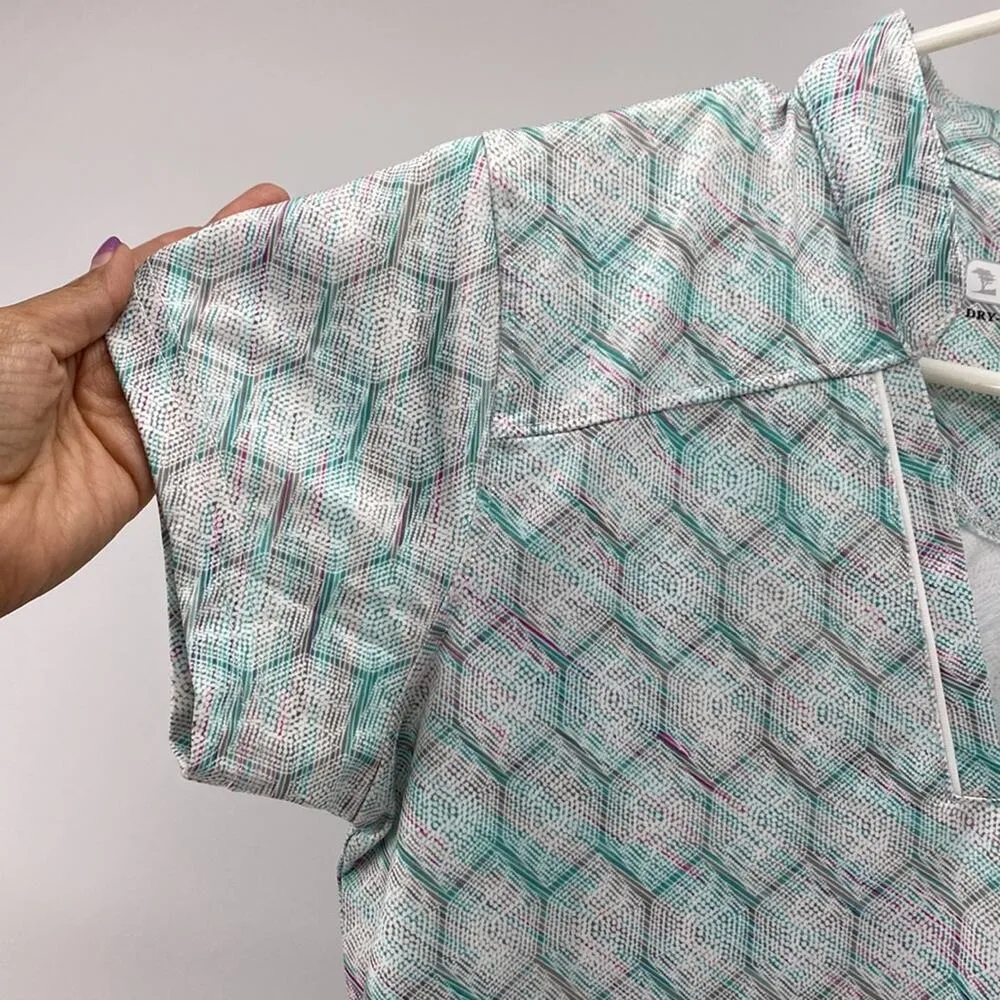 Pebble Beach Dry LuxeTeal Gray Geometric V - Image 4