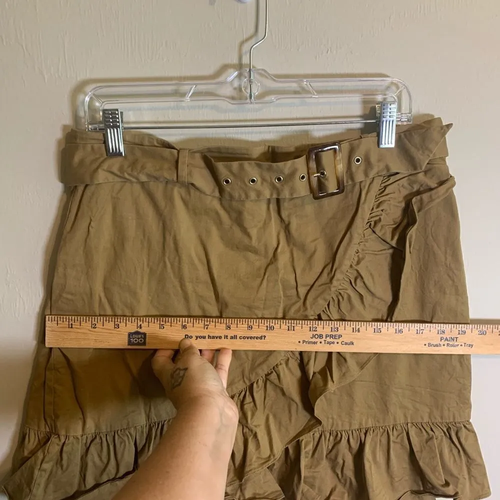 MAJORELLE Baldwin tan mini skirt size  XL - Image 10