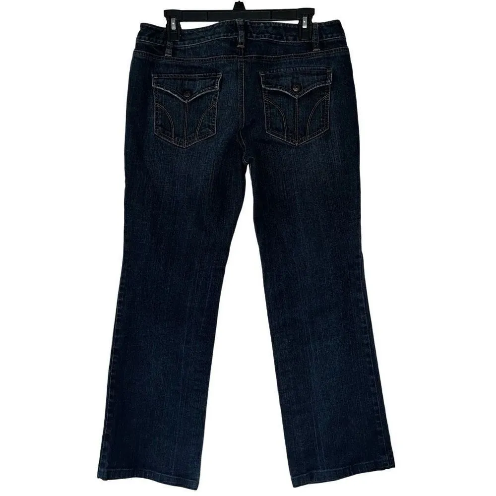 Ann Taylor LOFT‎ slim boot cut blue jeans 10 - Image 2