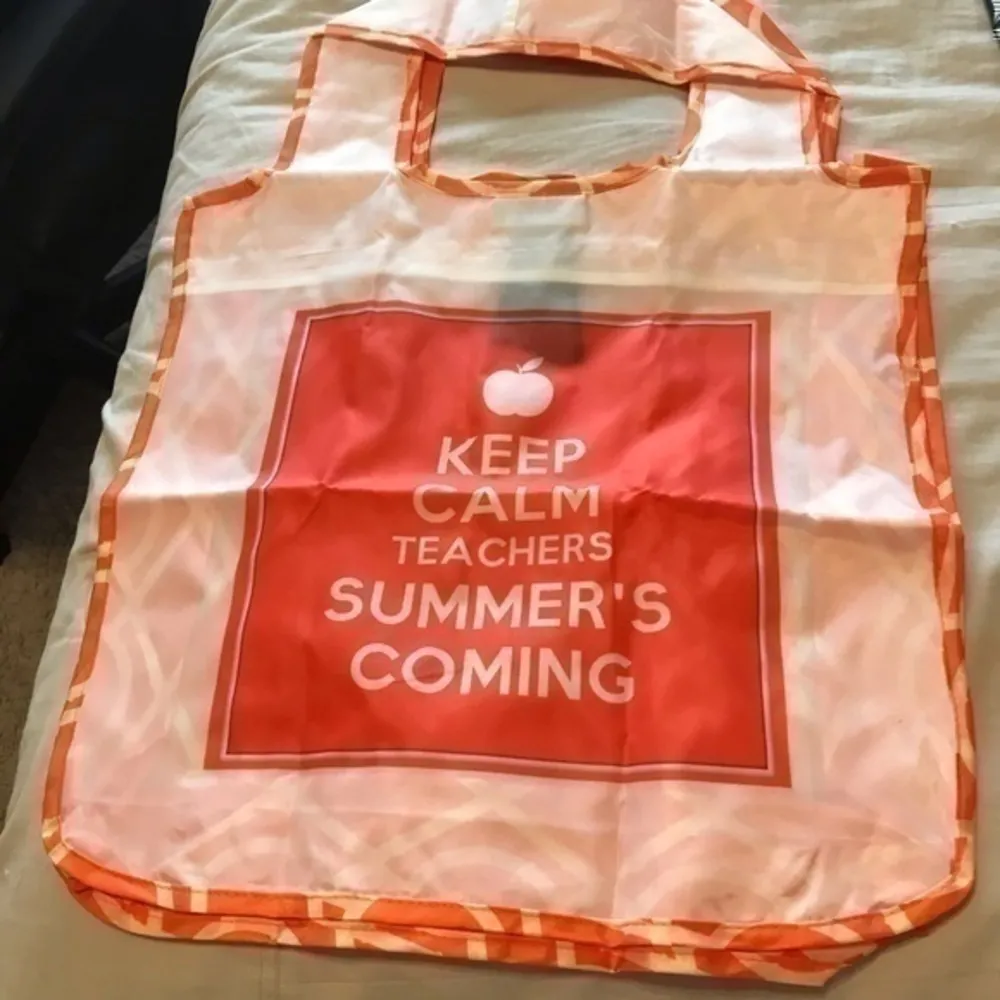 Teacher bag. Teacher gift Orange - Image 7