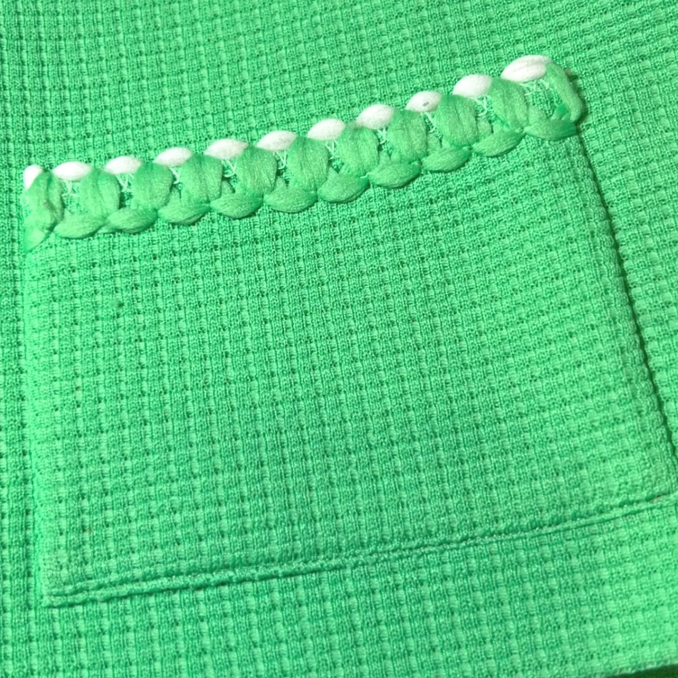 Butte Knit Buttelene Vintage Blazer Cardigan Womens Medium Green Textured Open - Image 6