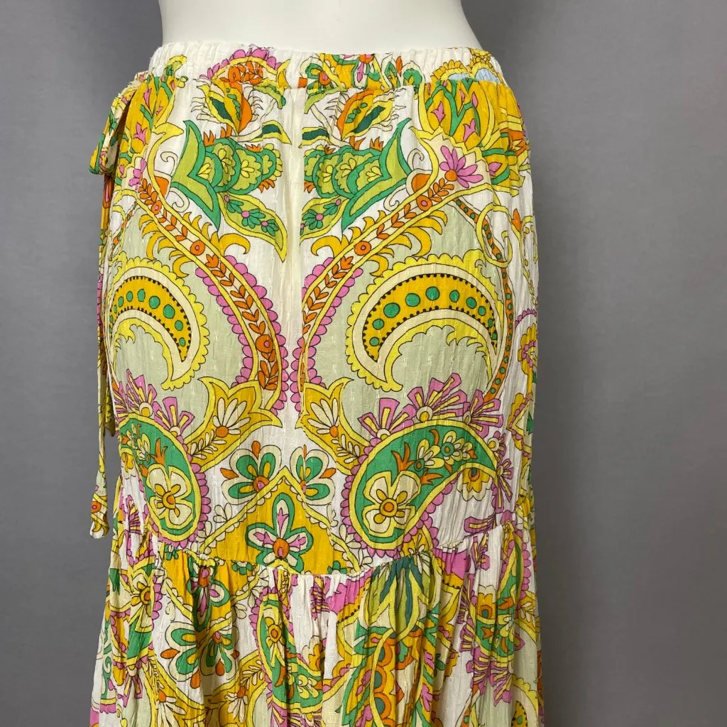 Haute Hippie Wrap Skirt Asymmetrical Floral Size Small Boho‎ Flower Child Hippie - Image 7