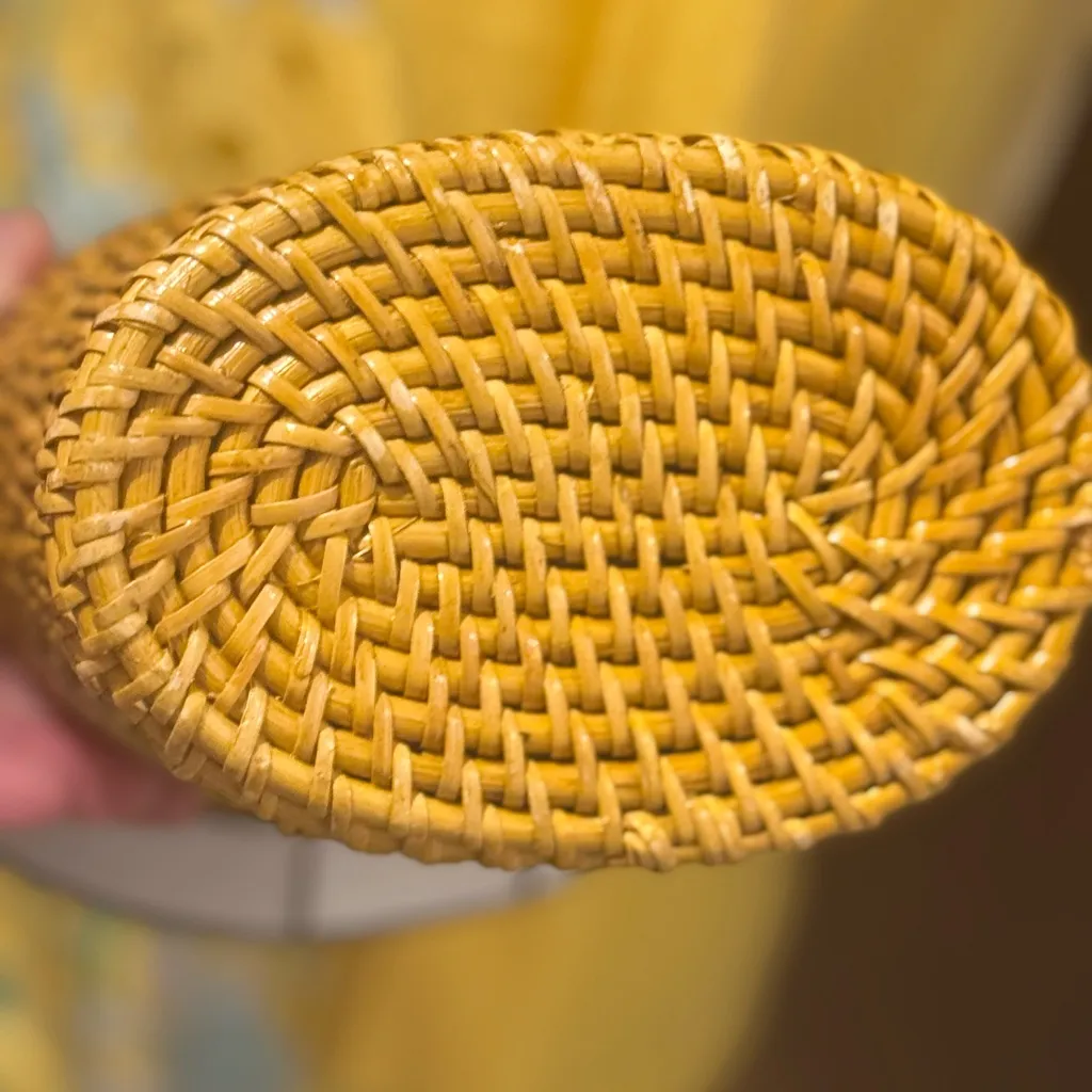 Kate♠️Spade White Mini Rose Rattan Bucket Bag - Image 10