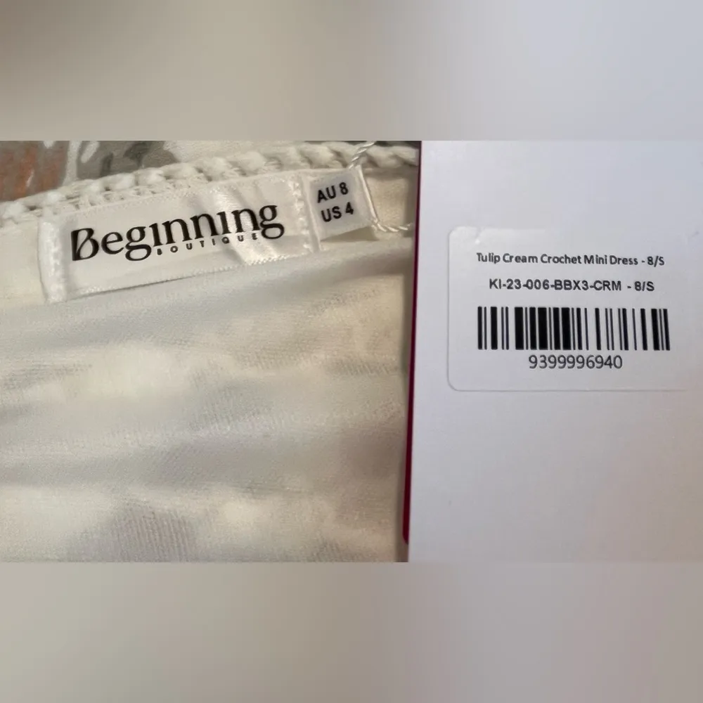 Beginning Boutique Tulip Cream Crochet Mini Dress - Image 13