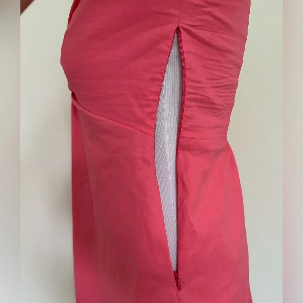 A.L.C. Linen Blend Off The Shoulder Mila Dress Pink 8 - Image 8