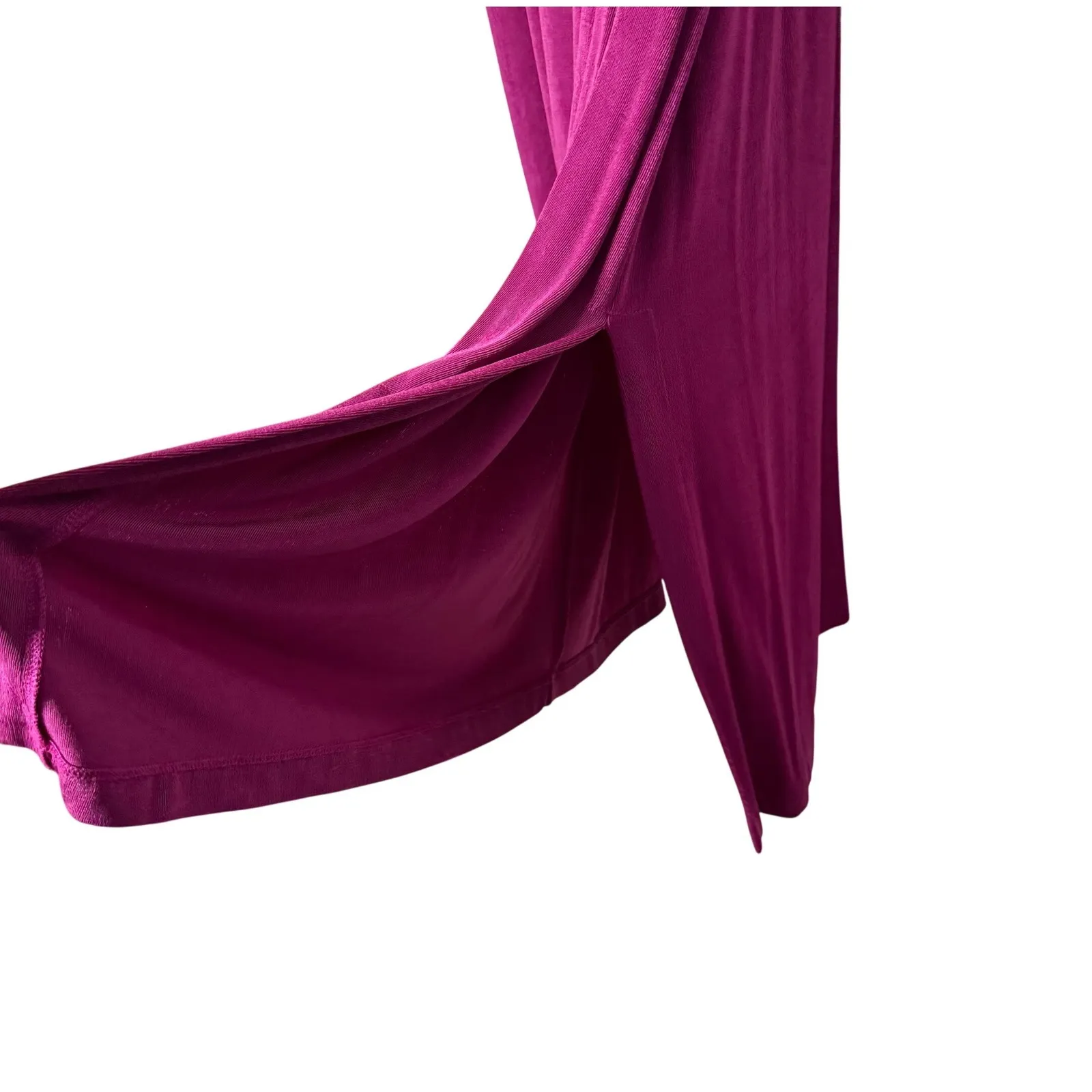 Chicos Travelers Side Slit Maxi Dress Size 4 XXL Modest Slinky Stretch Knit - Image 2