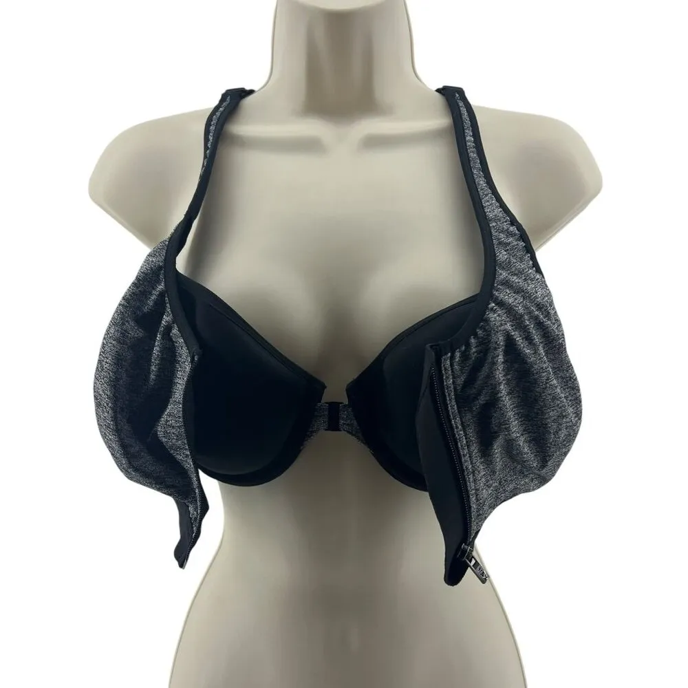 Victoria Secret Sport Space Grey Front Closure Underwire Sports Bra 36D - Image 3