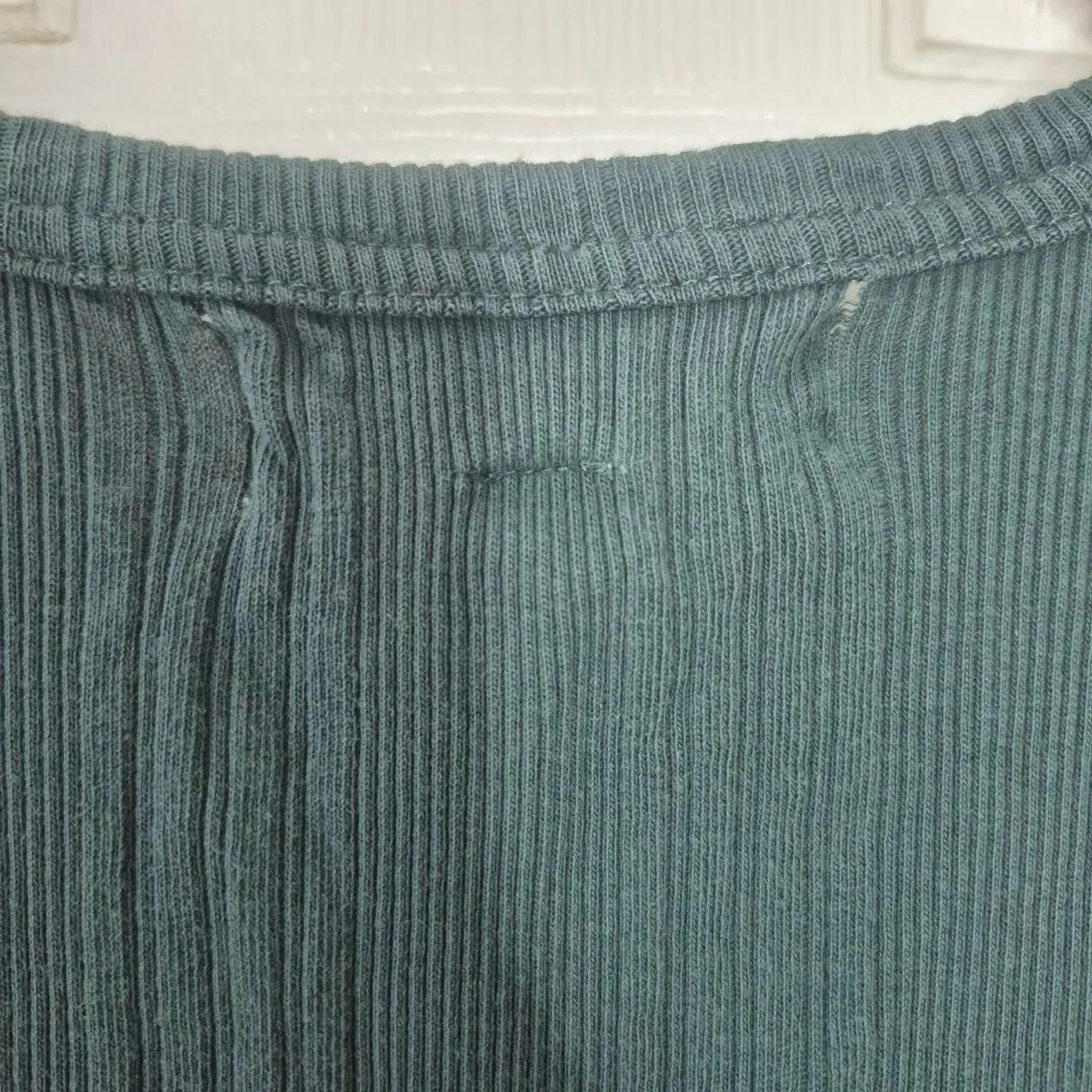 Victoria's Secret Country Dark Green Cotton Tank Top Vintage 90s Size Small - Image 4