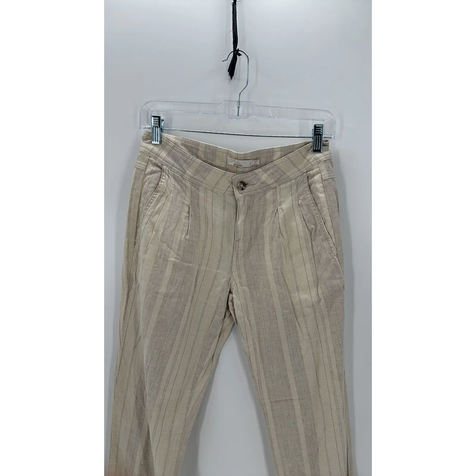 Prana Kickin It Jogger Stone Stripe size 2 cotton festival casual coastal - Image 5
