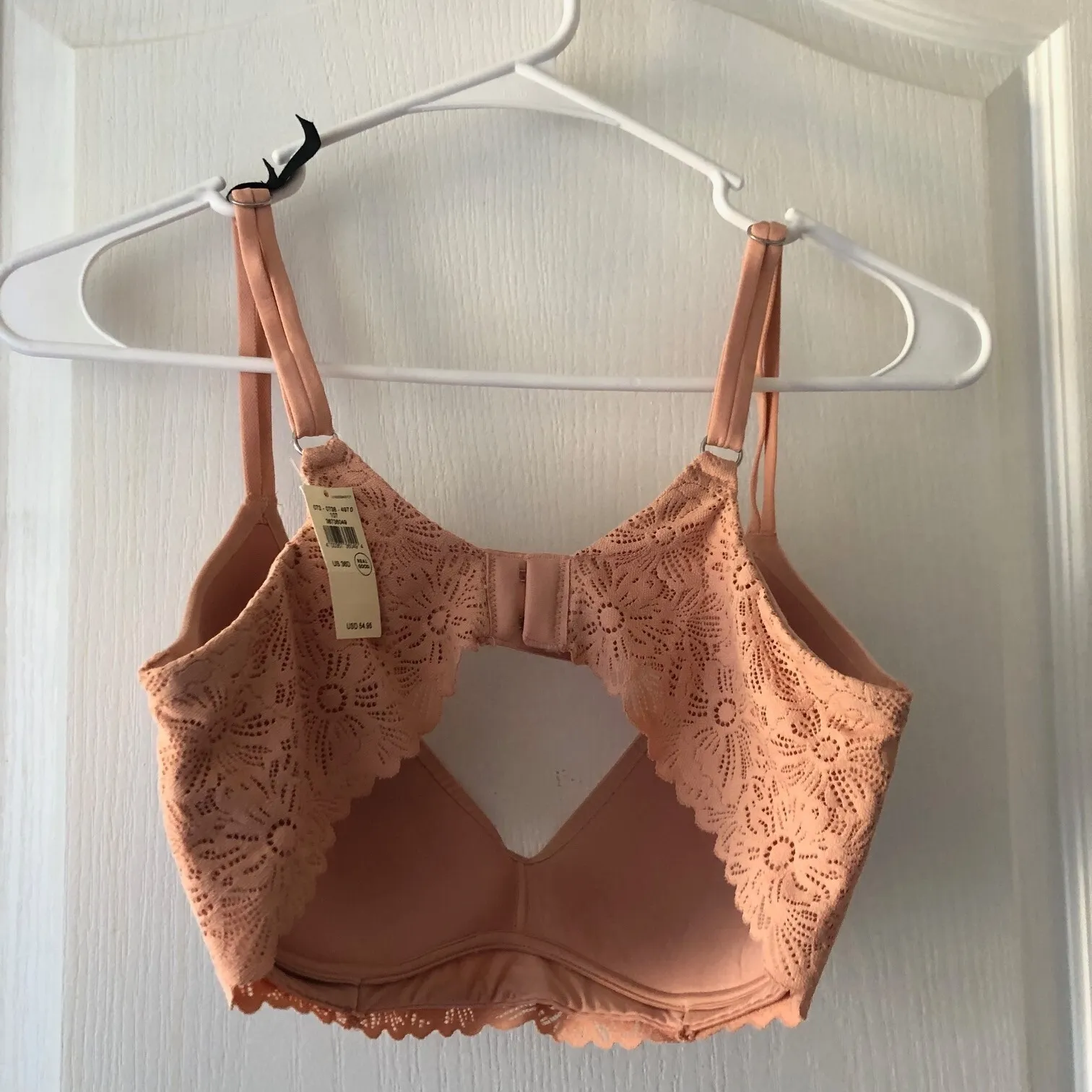 Aerie Women's Real Me Push Up Bra Coral Lace Trim Adjustable Straps Size 36D NWT - Image 5