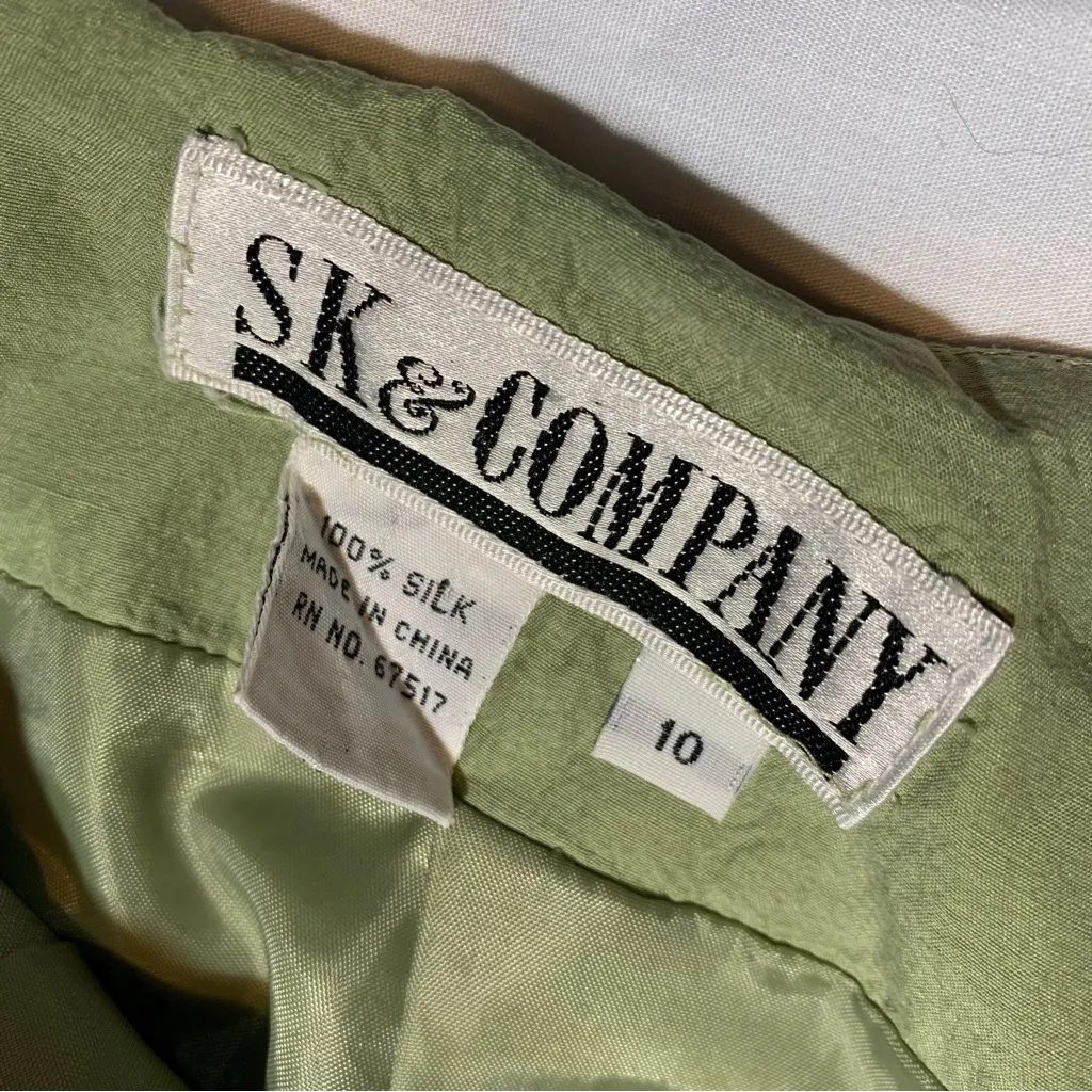 Sage Midi Pencil Skirt Green Size 10 - Image 3