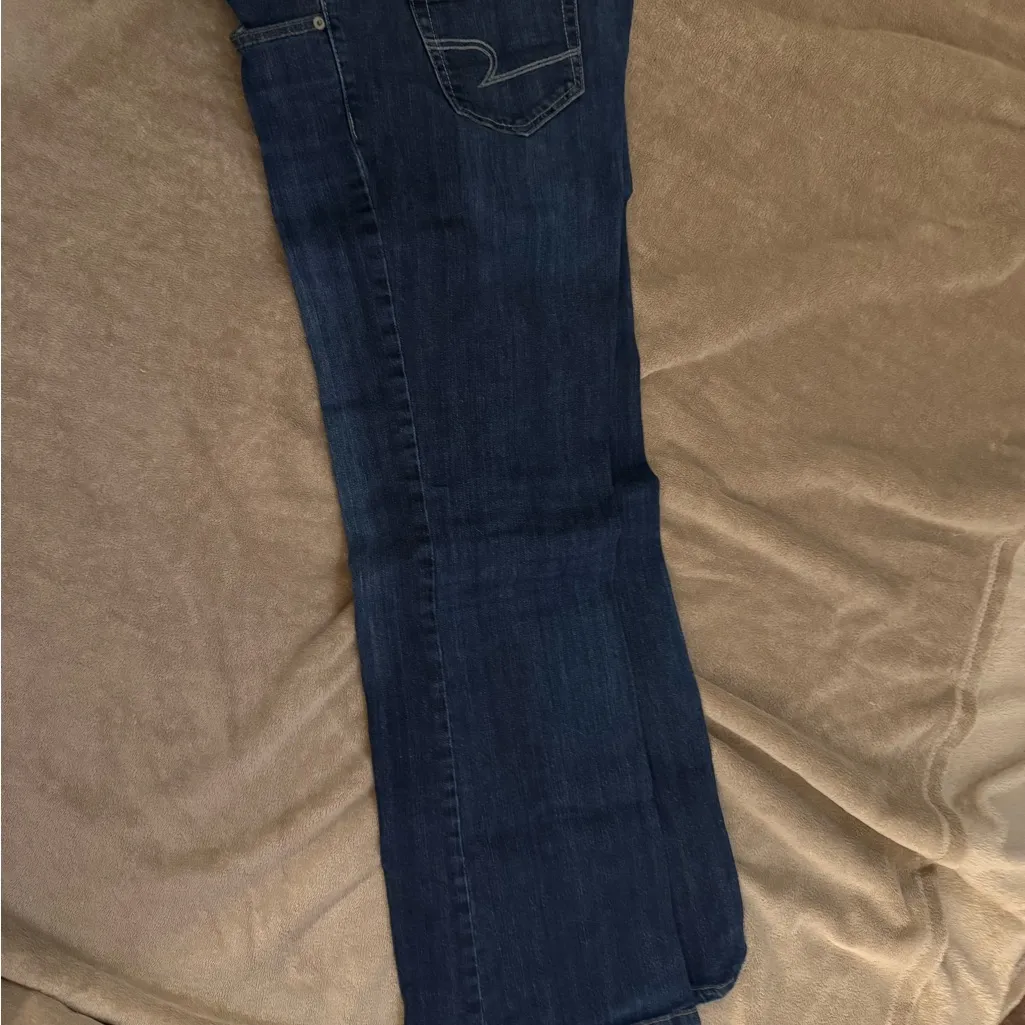 American Eagle Outfitters Classic Blue Straight Leg Jeans - Image 4