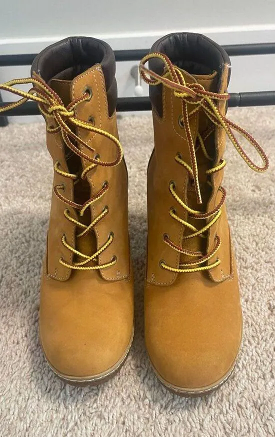 Timberland Allington Lace-Up Bootie Wheat Tan Size 7 - Image 8