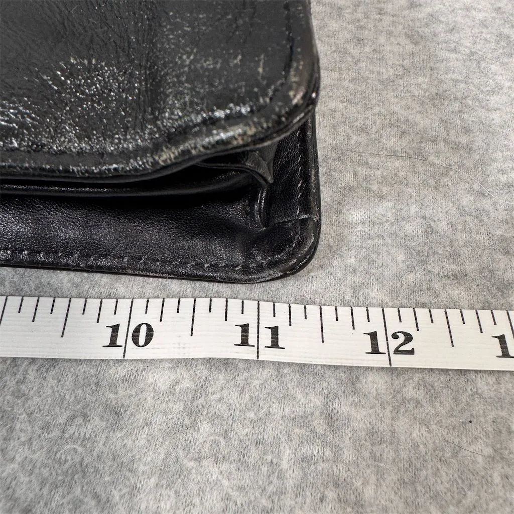Vintage Black Leather Briefcase Attache Bag - Image 13