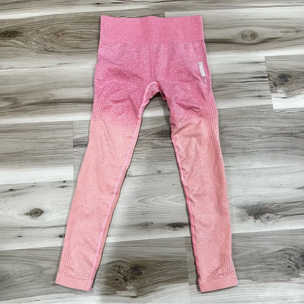 Gymshark Pink Orange Adapt Ombré Seamless Leggings Women’s Small - Image 2