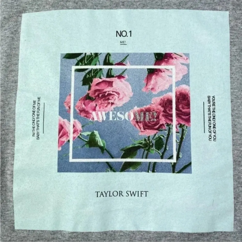 TAYLOR SWIFT LOVER ERA AWESOME GRAY LONG SLEEVE ROSES TEE SHIRT S - Image 3