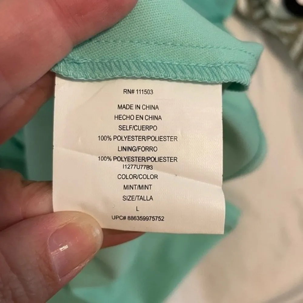 Juniors Lily Rose Teal Sleeveless Dress Size Large - Image 4