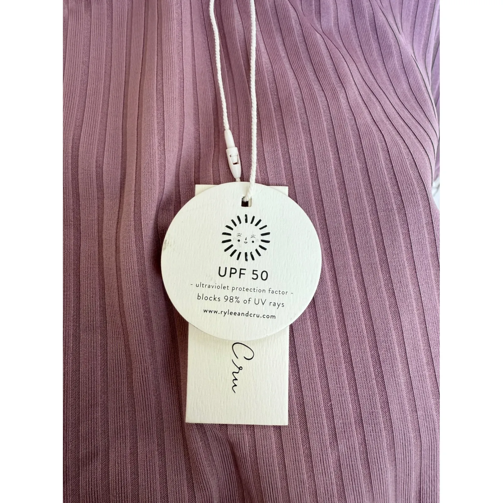 Rylee‎ and Cru Halter Mauve Pink Ribbed One Piece Swimsuit NWT Size XL - Image 5