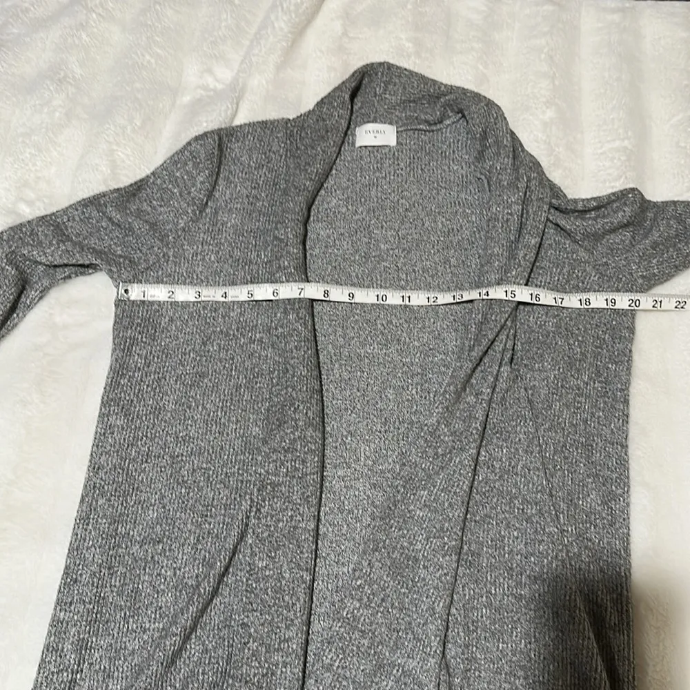 Everly  medium Gray Knit Cardigan - Image 7