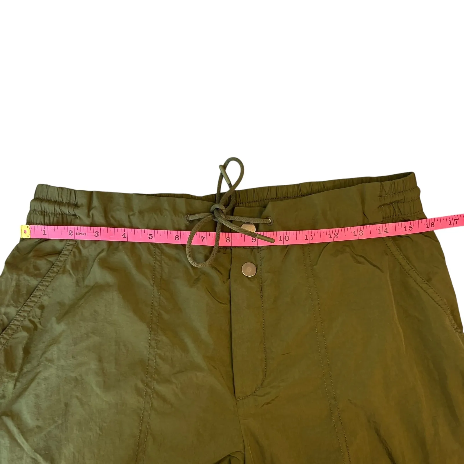 Athleta Expedition Jogger Pants Olive Green Drawstring‎ Lightweight Womens 6 - Image 8