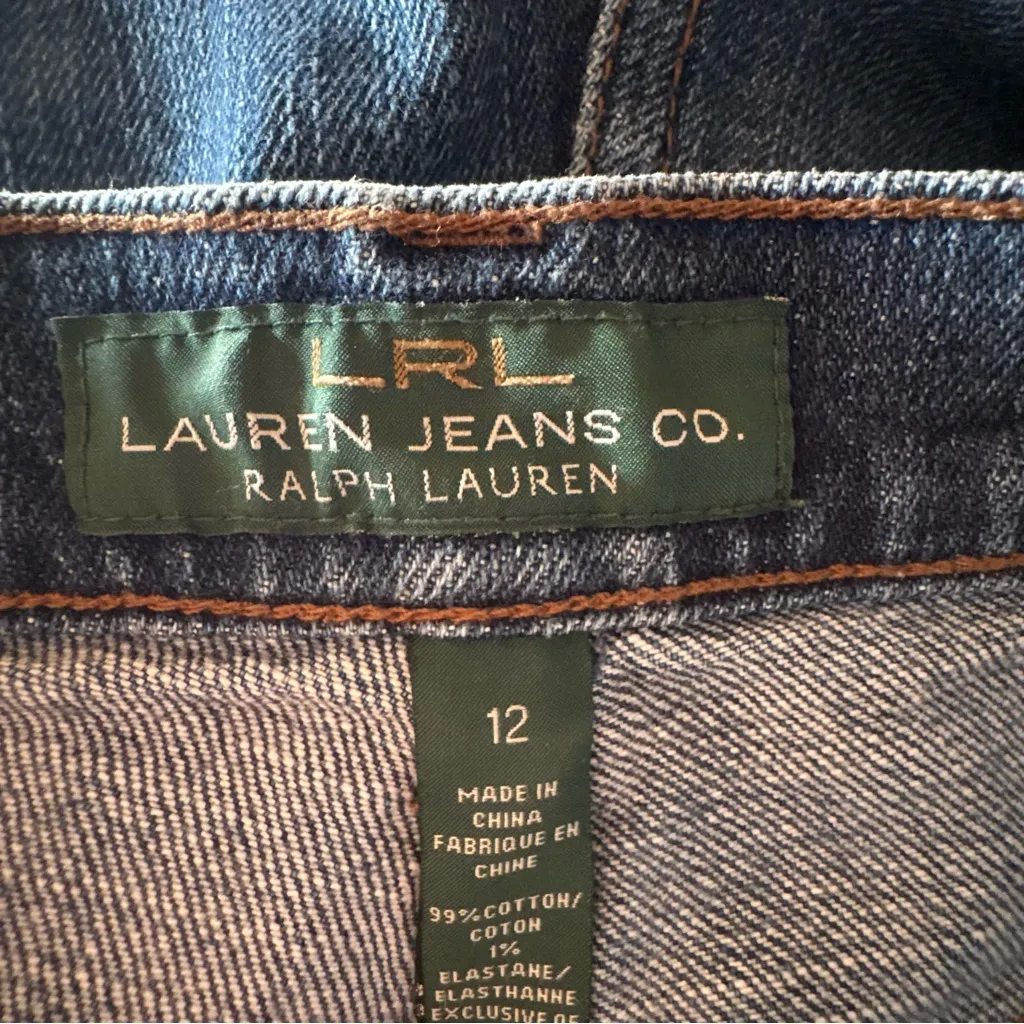 Lauren Ralph Lauren Women Size 12 Medium Wash Classic Straight Leg Denim Jeans - Image 7