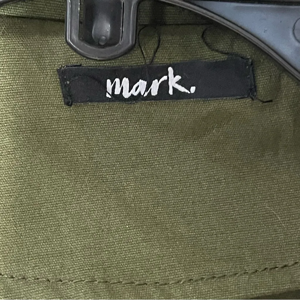 mark. Green Utility Jacket with Floral Design Size XL - Image 2