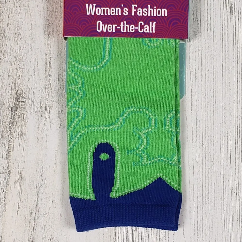 NWT Justin Boots Fashion Cushioned Sole Over The Calf Socks Women's Size Small - Image 2