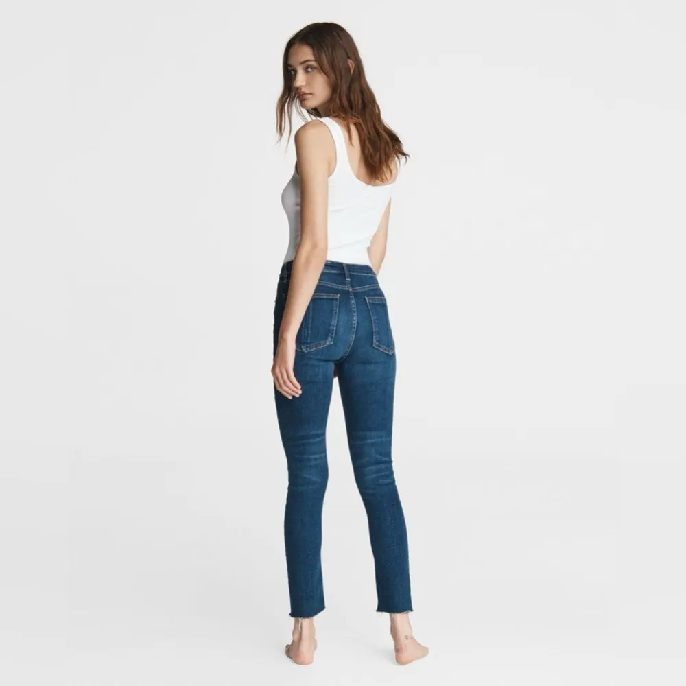 {26} Rag & Bone Nina High Rise Blue Skinny Jeans High-Waisted Stretch - Image 2