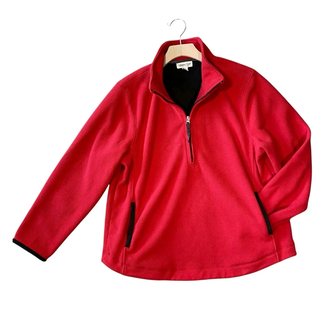 COLDWATER CREEK 1/2 Zip Fleece Pullover Sweater Jacket - Image 2