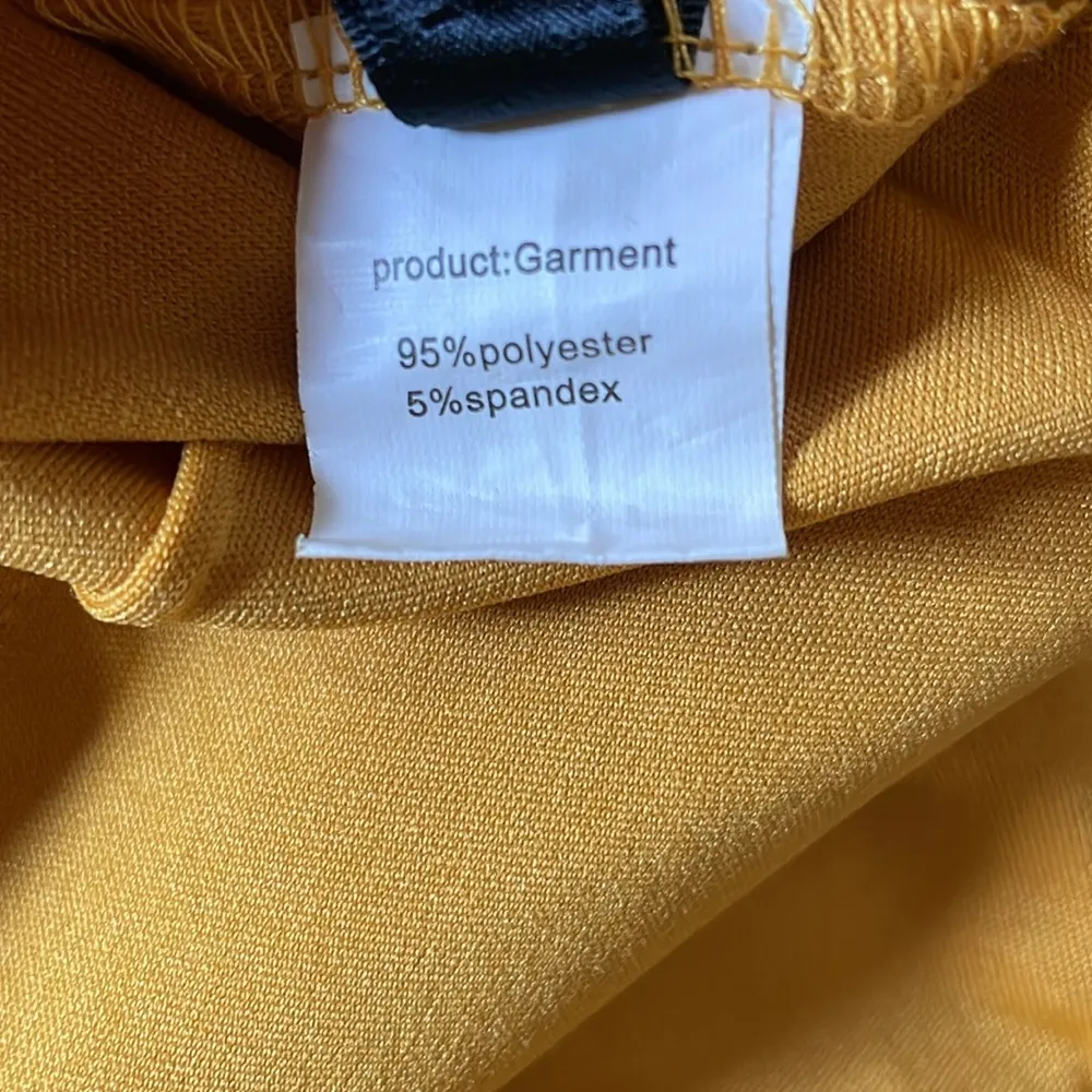 Super Fun Mustard Yellow Ruffle Bell Bottoms Size Medium - Image 9