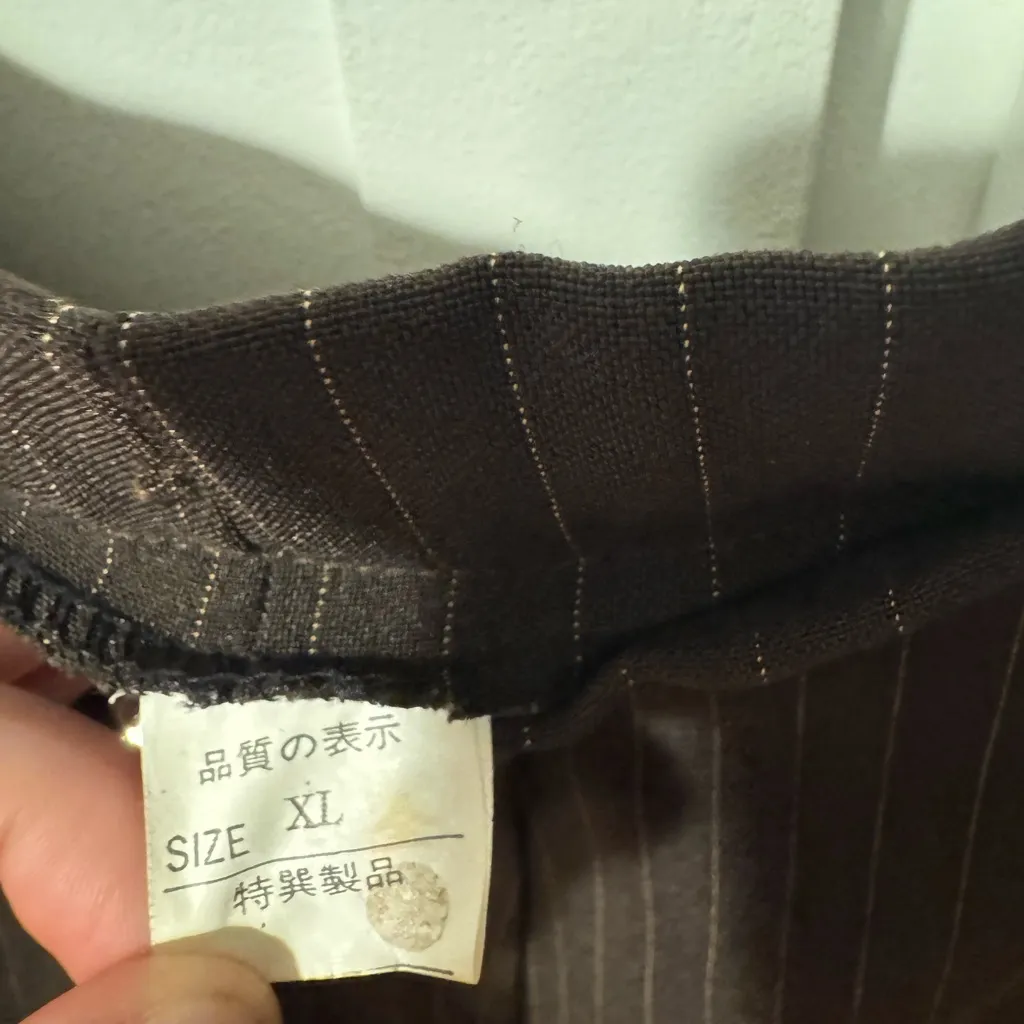 United Colors of Benetton brown stripe pants size xl - Image 3