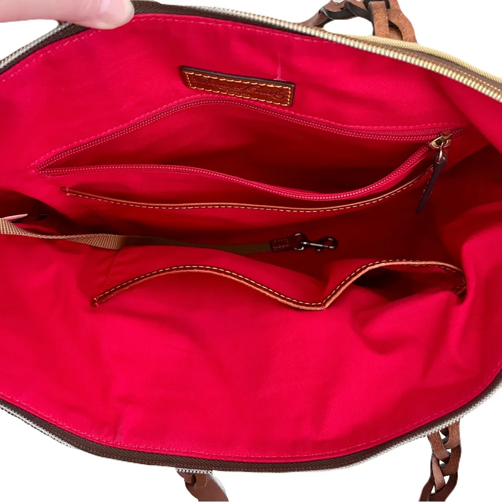 Dooney & Bourke Beige Nylon Shopper Tote Bag - Image 8