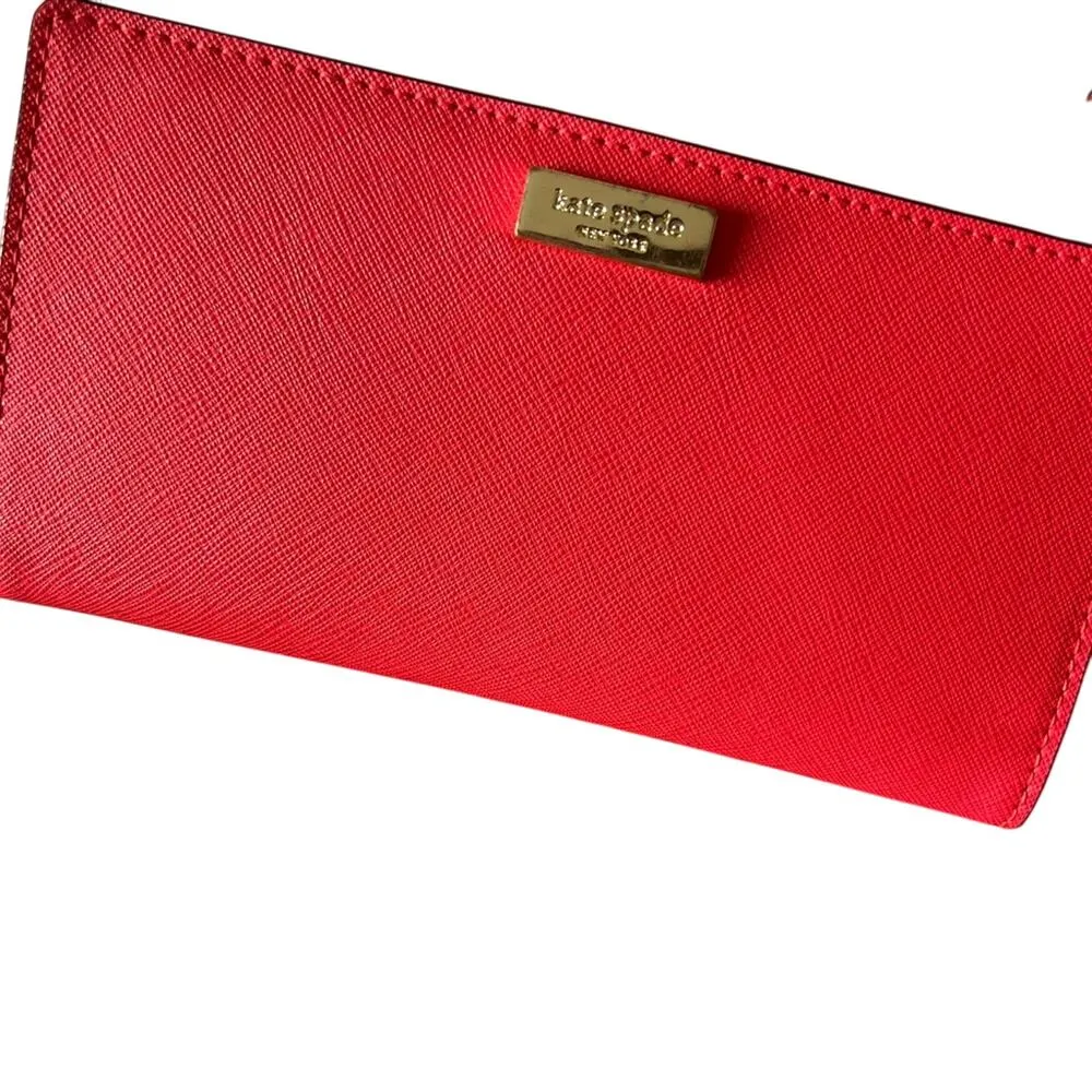 Kate Spade Saffiano Pink Leather Bi Fold Wallet - Image 2