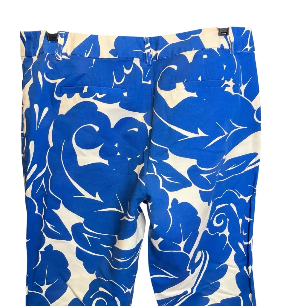 Liz Claiborne Emma Classic career Blue Patterned Capri Dress Pants Size 10 - Image 2