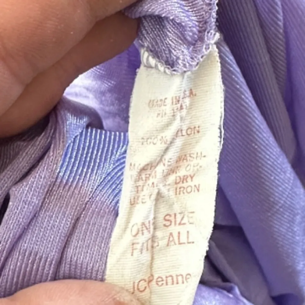 Vintage‎ JC Penny Nylon Pullover Robe Purple Size undefined - Image 5