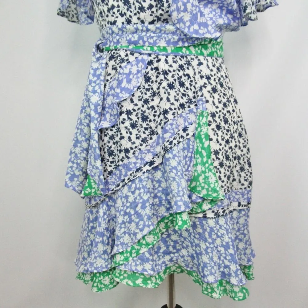 TANYA TAYLOR Bianka Ditzy Mixed Floral Silk Mini Dress Women’s Size 6 - Image 8