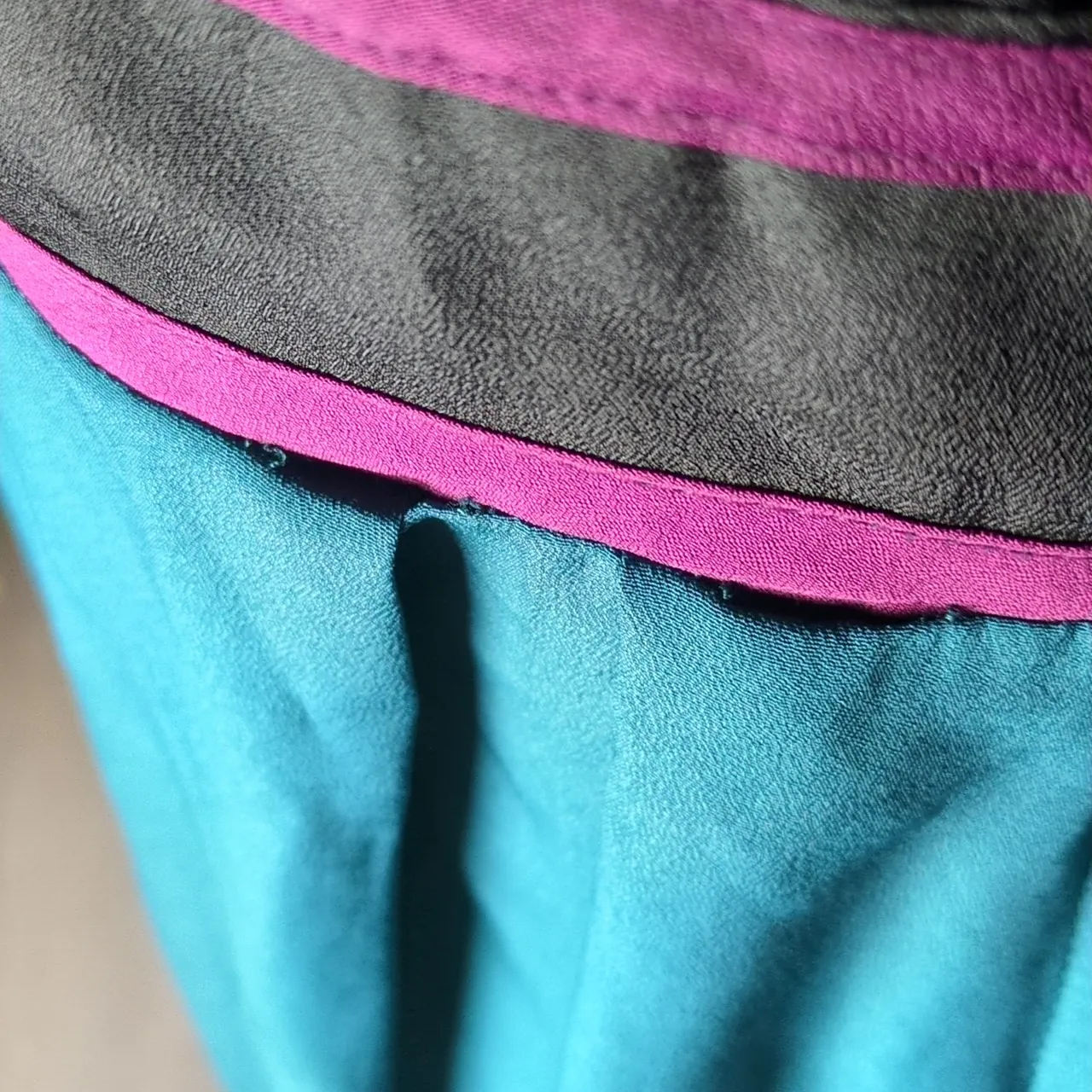 Kimchi Blue Green,.Purple, Black Babydoll Mini Dress Size Large - Image 4