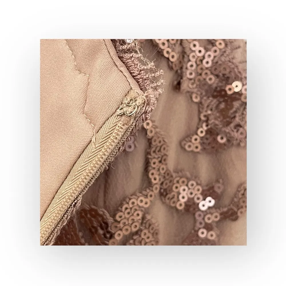 new Tadashi Shoji 𒀭 Paillette Embroidery Lace Cocktail Dress 𒀭Smoke Pearl 𒀭2 - Image 12