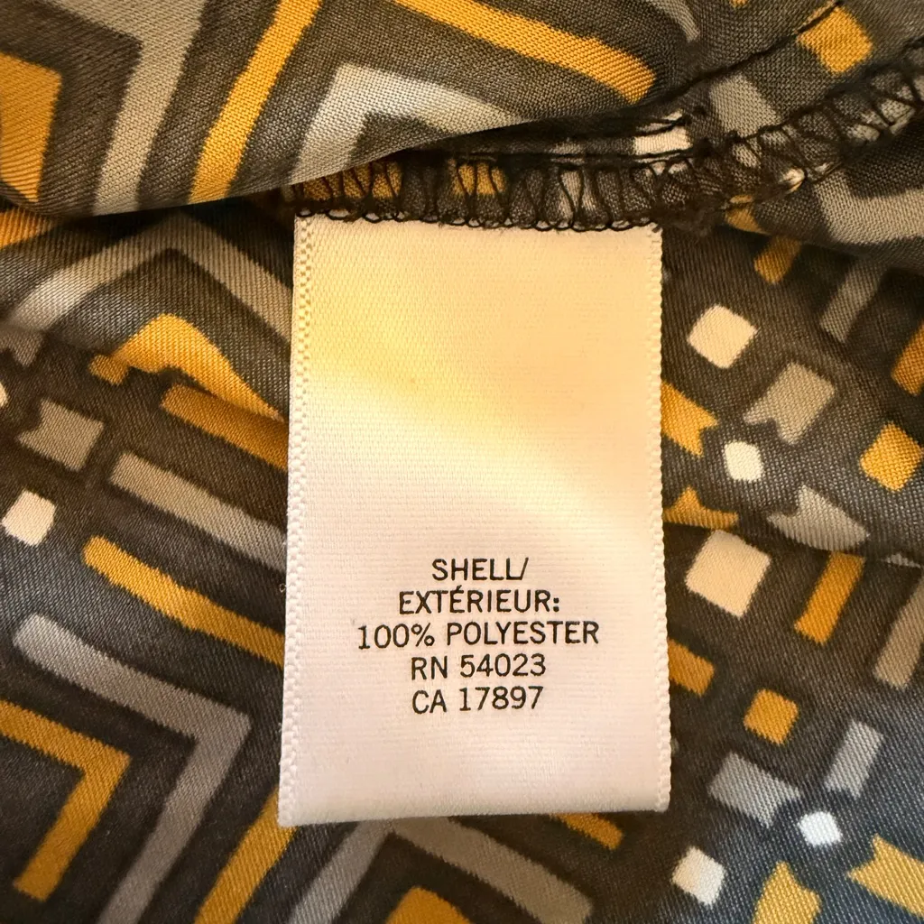 Banana Republic NWOT Geometric Black and Gold Halter Tie Top - Image 5